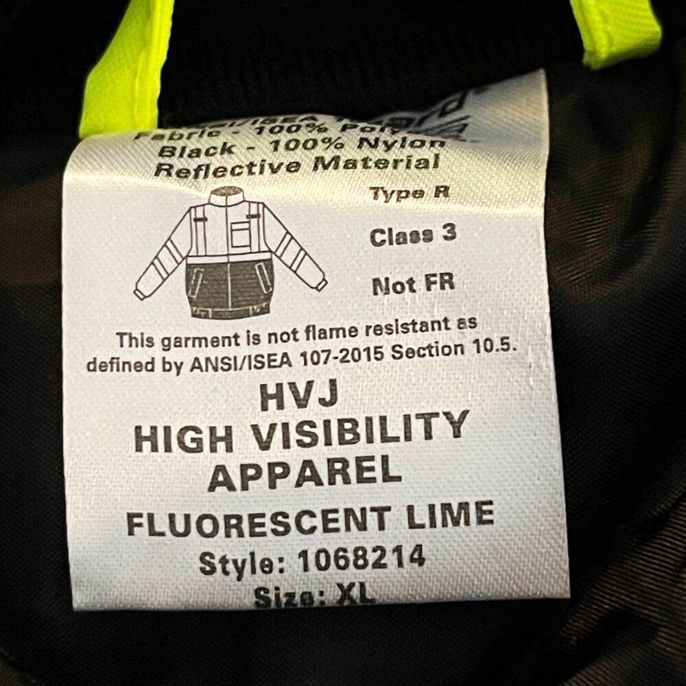 BODY GUARD INSULATED HI VISIBILITY REFLECTIVE  JACKET  CLASS 3  TYPE R - SIZE XL - Picture 5 of 16